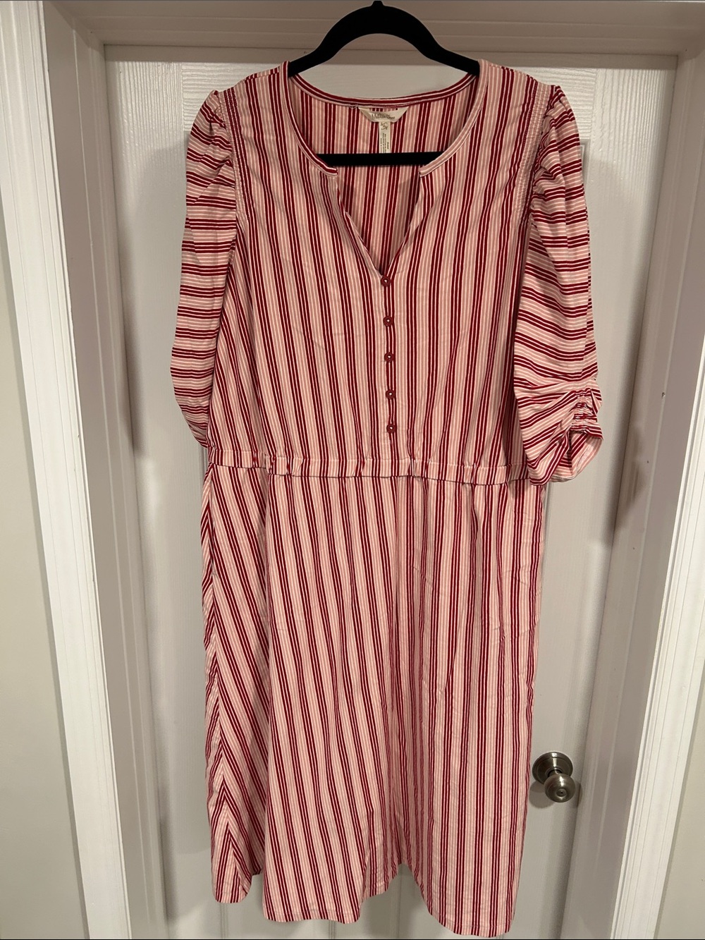 Matilda Jane Red and White Striped Button-Front Dress